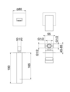 Смеситель для раковины Kube 100CR7597 хром Fiore