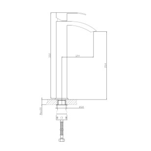 Смеситель для раковины HB11815 сталь Haiba