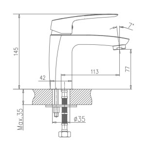 Смеситель для раковины HB10183 хром Haiba
