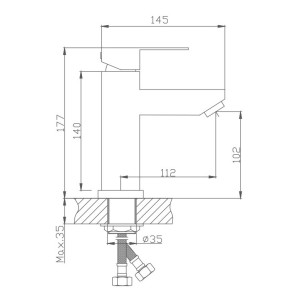 Смеситель для раковины HB10801 сатин Haiba
