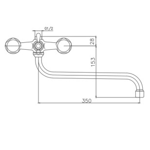 Смеситель для ванны CN2309 хром Cron