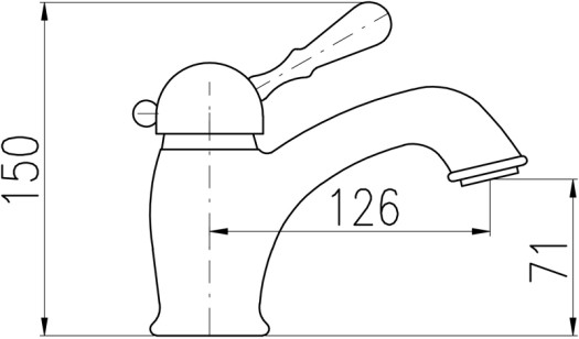 Смеситель для раковины Labe L526.5Z Rav Slezak