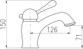 Смеситель для раковины Labe L526.5Z Rav Slezak