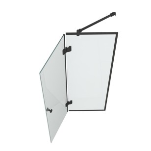 Шторка на ванну стеклянная Matrix DG1109025 14x90 черный DK