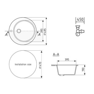 Кухонная мойка U-405-328 бежевый Ulgran