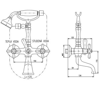 Смеситель для ванны Morava MK560.5/2SM Rav Slezak