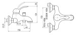 Смеситель для ванны Labe L054.5BC Rav Slezak