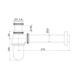 Сифон для раковины AC0021065 бронза Webert