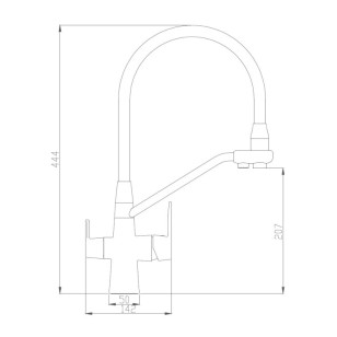 Смеситель для кухни HB76855-7 черный Haiba