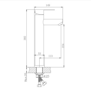 Смеситель для раковины HB11801 сатин Haiba