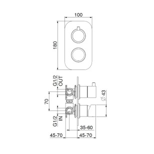Смеситель для душа встраиваемый One-B NB860101560 черный Webert