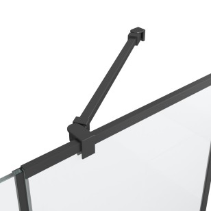 Шторка на ванну стеклянная Matrix DG1109025 14x90 черный DK
