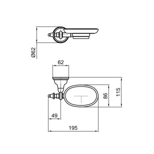 Мыльница Armony AM500101065 бронза Webert