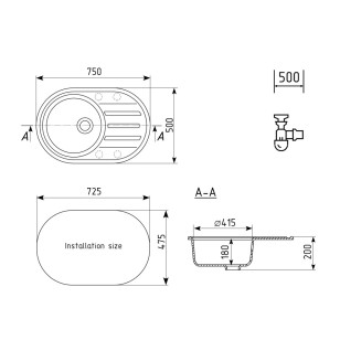 Кухонная мойка Quartz Nora 750-08 космос Ulgran