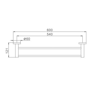 Полотенцедержатель HB8309 сталь Haiba