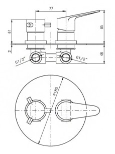 Смеситель для душа Victoria VI286K Rav Slezak