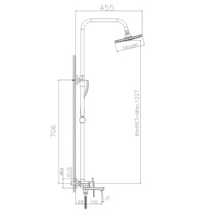 Душевая система HB24505-3 пепельный Haiba