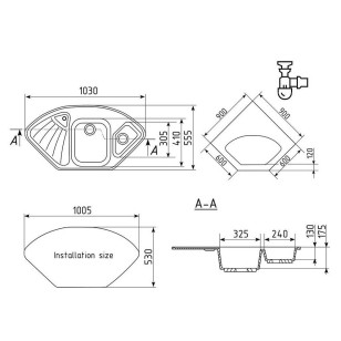 Кухонная мойка U-501-342 графит Ulgran