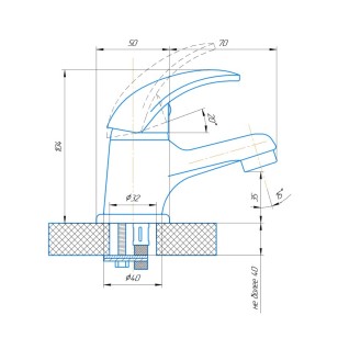 Смеситель для раковины stONIX 1102 хром Сантаком