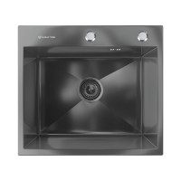 Кухонная мойка Steel 500x450 черная брашированная сталь Ulgran