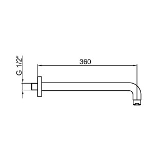 Кронштейн для верхнего душа AC1022065 бронза Webert