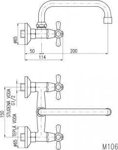 Смеситель универсальный Morava MK102.5/27 Rav Slezak