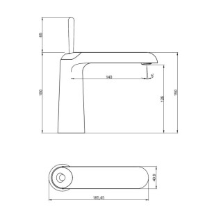 Смеситель для раковины HB10812-7 черный Haiba