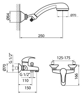 Смеситель для ванны Sax Evolution SX850101015 Webert