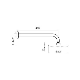 Верхний душ AC0013740METAL белый Webert