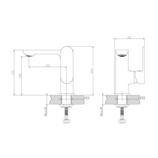 Смеситель для раковины HB12590 хром Haiba