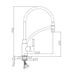 Смеситель для кухни HB72505-8 белый Haiba