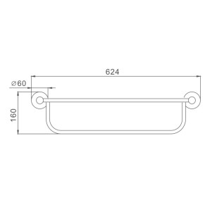 Полка для полотенец HB8324 сталь Haiba