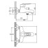 Смеситель для ванны CN3204 хром Cron
