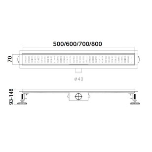 Душевой лоток HB93700-7 черный Haiba