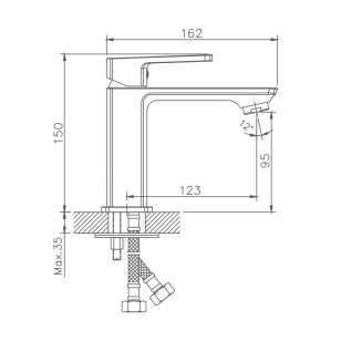 Смеситель для раковины HB10176 хром Haiba