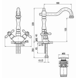 Смеситель для раковины Morava MK121.5/8CMAT Rav Slezak