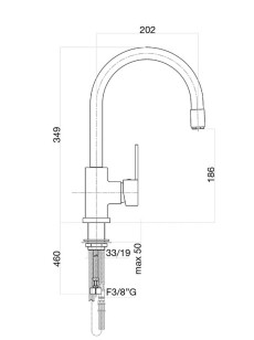 Смеситель для кухни Katana 77CR5489 хром Fiore