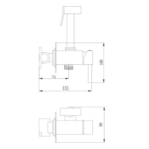 Гигиенический душ со смесителем HB5512-4 бронза Haiba