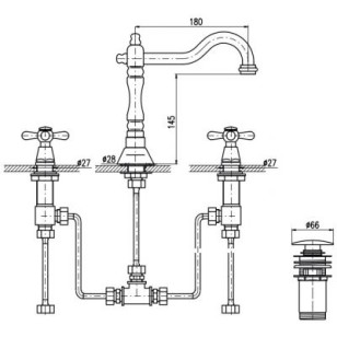 Смеситель для раковины Morava MK732.5SM Rav Slezak