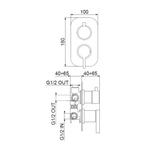 Смеситель для душа встраиваемый Coral CO880601560 черный Webert