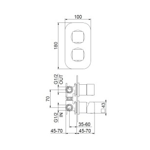 Смеситель для душа встраиваемый One-X OX860101740 белый Webert