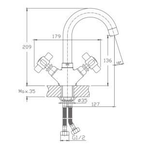 Смеситель для раковины HB1218 хром Haiba