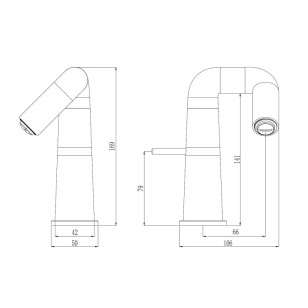 Смеситель для раковины HB10813-7 черный Haiba