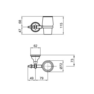 Стакан для ванной Armony AM500301010 золото Webert