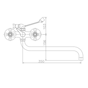Смеситель для ванны HB2619-4 бронза Haiba