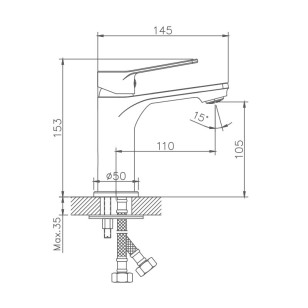Смеситель для раковины HB10559 хром Haiba
