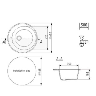 Кухонная мойка U-100-302 песочный Ulgran