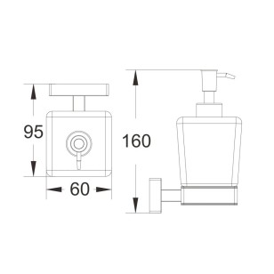 Дозатор жидкого мыла B90327 черный BELZ