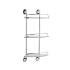 Полка стеклянная угловая HB1607-3 хром Haiba