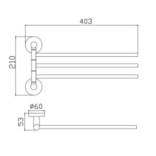 Полотенцедержатель D254280 сталь D-Lin